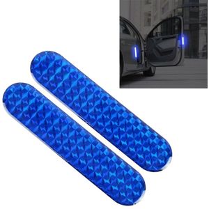 2 PCS High-brightness Laser Reflective Strip Warning Tape Decal Car Reflective Stickers Safety Mark(Blue)