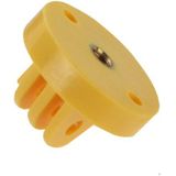 GP267 Camcorder Mount Adapter to Tripod Stand for GoPro  NEW HERO /HERO6  / 5 /5 Session /4 /3+ /3 /2 /1(Yellow)