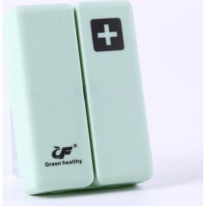 3 PCS Folding Portable Sealed and Dispensing Small Pill Box(Green)