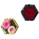Mini Hexagon Geometric Wedding Ring Jewlry Box(Black)