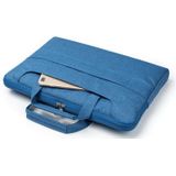 Portable One Shoulder Handheld Zipper Laptop Bag  For 11.6 inch and Below Macbook  Samsung  Lenovo  Sony  DELL Alienware  CHUWI  ASUS  HP (Blue)