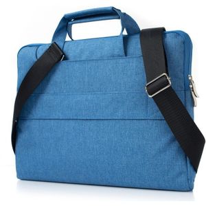 Portable One Shoulder Handheld Zipper Laptop Bag  For 11.6 inch and Below Macbook  Samsung  Lenovo  Sony  DELL Alienware  CHUWI  ASUS  HP (Blue)