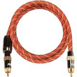 EMK TZ/A 1.5m OD8.0mm Gold Plated Metal Head RCA to RCA Plug Digital Coaxial Interconnect Cable Audio / Video RCA Cable