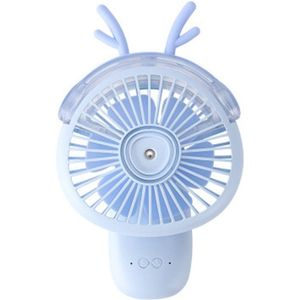Desktop Folding Spray Mini Fan Cartoon Humidification Water Jet Fan(Blue)