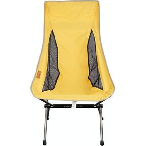 CLS Outdoor Folding Chair Heightening Portable Camping Fishing Chair(Yellow)