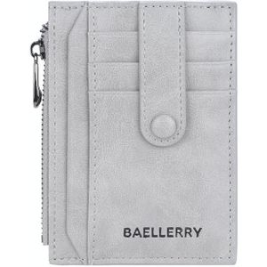 Baellerry K9149 Multi-Card Gesp Zip Coin Pocket Dunne Kaarthouder