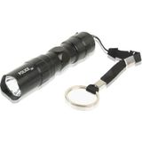 POLICE Super Bright 3W LED Flashlight Torch  Tail cap Switch  with Keychain  Length: 9.5cm(Black)