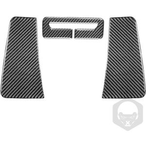 3 PCS / Set Carbon Fiber Car Seat Belt Panel Decorative Sticker for Dodge Challenger 2015 to Now  Left Driving