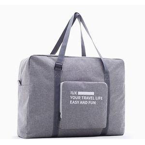 Folding Women Travel Bag Unisex Luggage Travel Handbags WaterProof Travel Bag Large Capacity Bag(Grey)