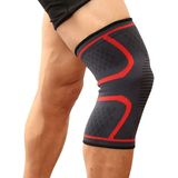 1 Pair Comfortable Breathable Elastic Nylon Sports Knit Knee Pads  Size:XL(Black)