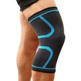 1 Pair Comfortable Breathable Elastic Nylon Sports Knit Knee Pads  Size:XL(Black)