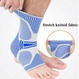 A Pair Sports Ankle Support Breathable Pressure Anti-Sprain Protection Ankle Sleeve Basketball Football Mountaineering Fitness Protective Gear  Specification: M (Blue)