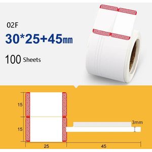 2 PCS Jewelry Tag Price Label Thermal Adhesive Label Paper for NIIMBOT B11 / B3S  Size: 02F Festive Red 100 Sheets