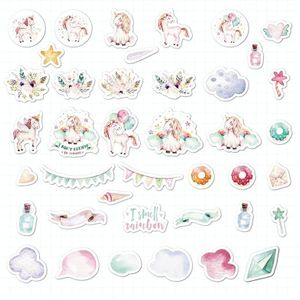 TH001-22 6 Sets Japanese Paper Decoration Hand Account DIY Sticker(Fantasy)