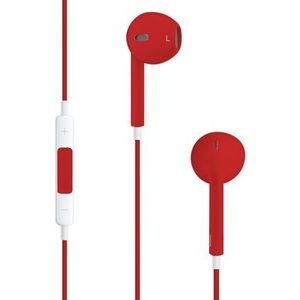EarPods with Wired Control and Mic  For iPhone  iPad  iPod  Galaxy  Huawei  Xiaomi  Google  HTC  LG and other Smartphones(Red)