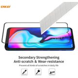 For Motorola Moto E7 Plus 2PCS ENKAY Hat-Prince Anti-drop Full Glue Tempered Glass Full Screen Film Anti-fall Protector