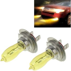 2 X H7 HOD Halogen Bulbs 12V 100W 2400 LM 3500K Yellow Light Headlights