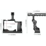 PULUZ Video Camera Cage Stabilizer with Handle for Canon EOS M50(Black)
