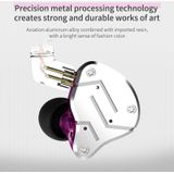 KZ ZSN Circle Iron Moving Iron Quad-core Wired Control In-ear Mega Bass HiFi Earphone without Microphone (Purple)