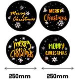 4 Rolls F06 Black Hot Stamping Christmas Gift Decoration Sticker Label  Size: 2.5cm(Gold)