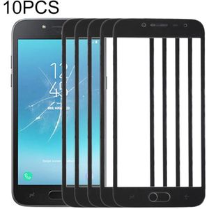 10 PCS voorscherm buitenglaslens voor Samsung Galaxy J2 Pro (2018)  J250F / DS (zwart)