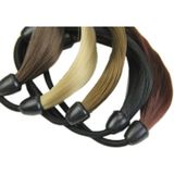 Wig Elastic Hair Band Rope Scrunchie Ponytail Holder Hair Accessories(Dark Brown)
