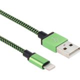 2m Woven Style 8 Pin to USB Sync Data / Charging Cable  For iPhone 6 & 6 Plus  iPhone 5 & 5S & 5C  iPad Air 2 & Air  iPad mini 1 / 2 / 3  iPod touch 5(Green)