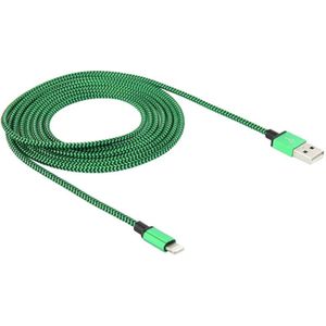 2m Woven Style 8 Pin to USB Sync Data / Charging Cable  For iPhone 6 & 6 Plus  iPhone 5 & 5S & 5C  iPad Air 2 & Air  iPad mini 1 / 2 / 3  iPod touch 5(Green)