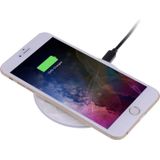 DC5V Input Diamond Qi Standard Fast Charging Wireless Charger  Cable Length: 1m  For iPhone X & 8 & 8 Plus  Galaxy S8 & S8 +  Huawei  Xiaomi  LG  Nokia  Google and Other Smart Phones(White)