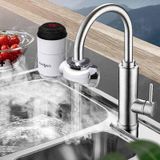 Zoosen Electric Hot Water Faucet Connection Type Instant Hot Water Faucet EU Plug  Style:White + Leak Protection