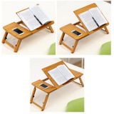 741ZDDNZ Bed Use Folding Height Adjustable Laptop Desk Dormitory Study Desk  Specification: Small 56cm