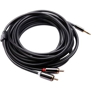 5m Gold Plated 3.5mm Jack to 2 x RCA Male Stereo Audio Cable