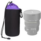 SLR Camera Lens Bag Micro Single Lens Bag Lens Inner Bile Bag Waterproof Protective Case Plus Velvet Thickening  Diameter: 10cm  Height: 14cm(Purple)