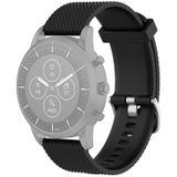 22mm Texture Silicone Wrist Strap Watch Band for Fossil Hybrid Smartwatch HR  Male Gen 4 Explorist HR  Male Sport (Black)