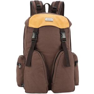 B0031 Mori Color Matching Backpack Wear-Resistant And Scratch-Resistant Computer Bag(Coffee)