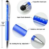 AT-22  2 in 1 Universal Flash Diamond Decoration Capacitance Pen Stylus Ballpoint Pen(Silver)