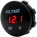 Universal Digital Display Waterproof LED Voltage Meter for DC 12V-24V Car Motorcycle Truck(Red)