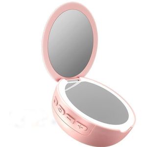 Makeup Mirror And Bluetooth Speaker For Fill Light Lamp(Pink)