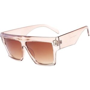 Women Oversized Square Frame Sunglasses Gradient Shades Sun Glasses(C1)