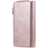 For Galaxy Note 10+ Multifunctional Retro Detachable Magnetic Horizontal Flip Leather Case with Card Slots & Holder & Wallet & Photo Frame(Rose Gold)