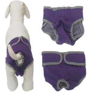 Pet Physiological Pants Large Medium & Small Dogs Anti-Harassment Safety Pants  Size: S(Purple)