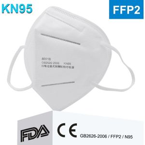 CE/FDA/FFP2 Certified Civil KN95 n95 Self-Priming Filter Respirator Virus Protective Face Mask(White)