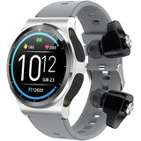 GT69 1.3 inch IPS Touch Screen IP67 Waterproof Bluetooth Earphone Smart Watch  Support Sleep Monitoring / Heart Rate Monitoring / Bluetooth Call(Silver Black)