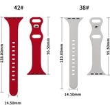 Slimming 8-buckle Silicone Replacement Strap Watchband For Apple Watch Series 7 & 6 & SE & 5 & 4 40mm  / 3 & 2 & 1 38mm(Milk Tea)