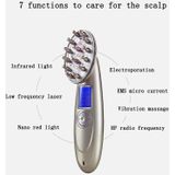 RF Hair Growth Comb Scalp Oil Control & Anti-Hair Loss Massager English Manual(Golden)