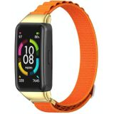 Voor Huawei Band 6 / Honor Band 6 MIJOBS nylon ademende horlogeband (oranje goud)