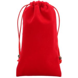 Universal Leisure Cotton Flock Cloth Carry Bag with Lanyard for iPhone 6 Plus  iPhone 6S Plus  Galaxy Note 8  Galaxy S6 edge Plus / A8 / Note 5 / Note 4 / Galaxy Mega 6.3 / i9200(Red)