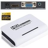 1080P HDMI to VGA adapter Digital to Analog Video Audio Converter Cable for Xbox 360 PS3 PS4 PC Laptop TV Box Projector(White)