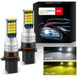 2 PCS V6 P13W DC9-36V 30W 3000LM IP65 Car LED Double Color Fog Light with 30LEDs SMD-2525 Lamp