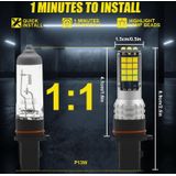 2 PCS V6 P13W DC9-36V 30W 3000LM IP65 Car LED Double Color Fog Light with 30LEDs SMD-2525 Lamp